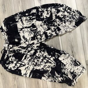 Abstract Black and White Pants